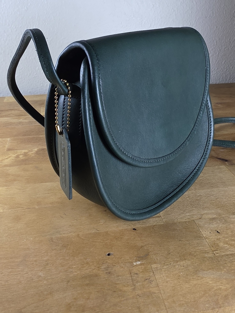 Vintage Coach Casey 9923 Bottle Green Leather Crossbody Pre-1994 USA - Picture 4 of 11